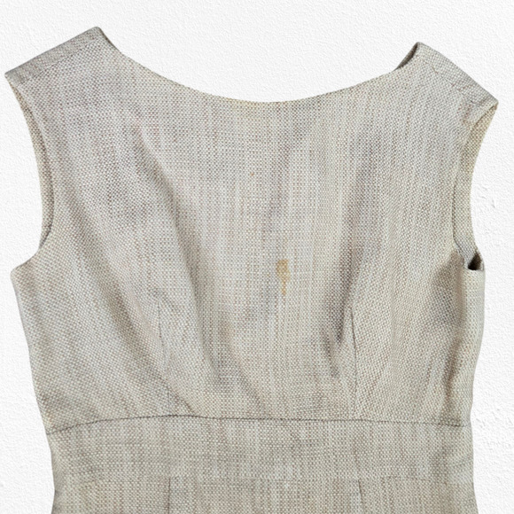 50s Vintage Adele Simpson Beige Tweed Blazer Sheath Classic Dress Set Size 2 - Picture 5 of 16